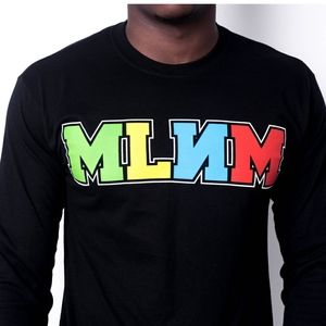 MLNM shirt | black long sleeve tee